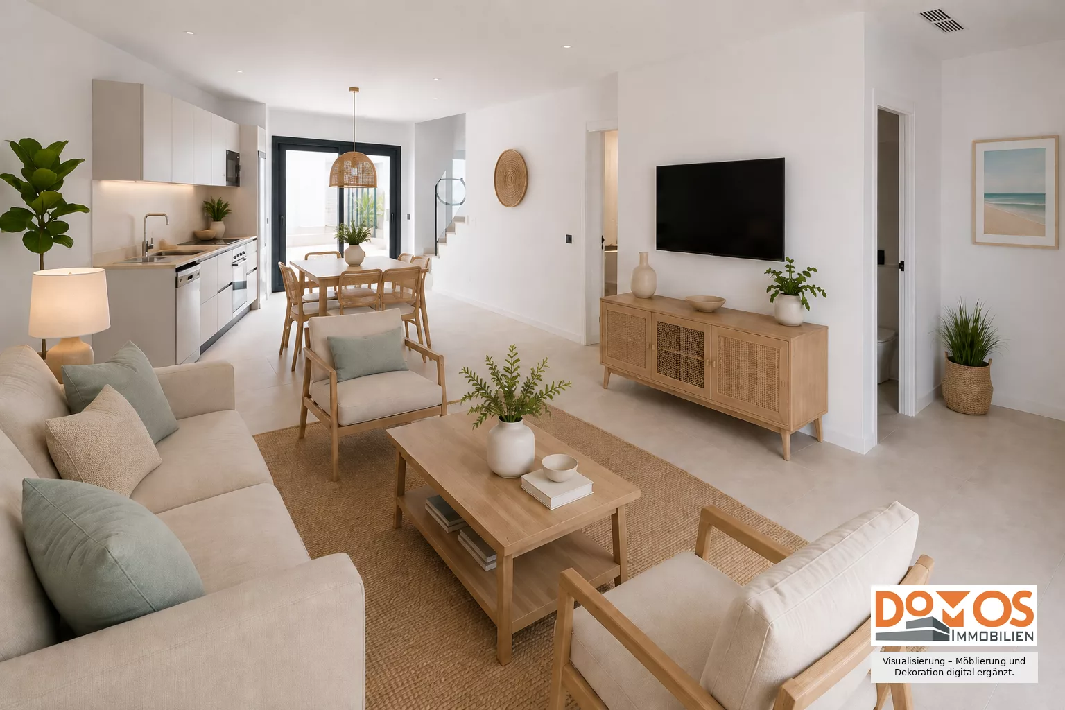 Mediterraner Wohntraum – Neubau-Stadthaus mit 200 m² Wohnfläche in unmittelbarer Hafennähe in Colónia de Sant Jordi
